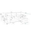92145 3 stylova rozkladaci sedaci souprava do l livaro 305x140 cm kremova