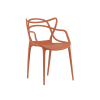 92295 4 terakotova plastova zidle kato s podruckami v modernim designu