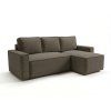 92553 moderni rohova sedaci souprava smart boucle sedohneda 232x143 cm
