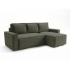 92727 6 moderni rohova sedaci souprava smart boucle tmave zelena 232x143 cm