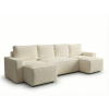 92784 5 stylova rozkladaci sedaci souprava do u smart boucle 303x140 cm kremova s uloznym prostorem