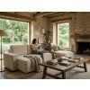 92784 6 elegantni rozkladaci sedaci souprava do u smart boucle 303x140 cm kremova v nadcasovem designu