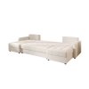 Rodinná rozkládací sedací souprava VENORIA 285x146 cm krémová