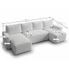 93408 4 rozkladaci sedaci souprava do u smart boucle 303x143 cm tmave zelena