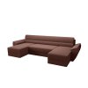 Designová sedací souprava do U TAVERO 321x140 cm tmavě růžová rozkládací