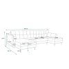 Elegantní sedací souprava SILVIANO 300x140 cm béžová do U rozkládací