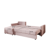 Designová sedací souprava do L VENORIA 220x143 cm krémová rozkládací