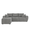 Stylová sedací souprava SEVIO 246x145 cm šedá do L + 2 polštářky zdarma