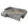 Designová sedací souprava do L SEVIO 246x145 cm šedá rozkládací