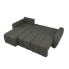 Elegantní sedací souprava SEVIO 246x145 cm tmavě šedá oboustranná rozkládací