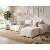 Designová sedací souprava do L SEVIO 246x145 cm krémová rozkládací