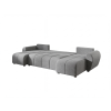 Elegantní sedací souprava SEVIO 311x145 cm šedá oboustranná rozkládací