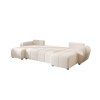Designová sedací souprava do U SEVIO 311x145 cm krémová rozkládací