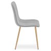Designová světle šedá jídelní židle LIBRA s prošívaným opěradlem