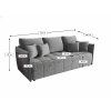 Designová rozkládací pohovka VELORA 215x103 cm tmavě modrá do světlého obýváku