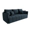 Stylová rozkládací pohovka VELORA 215x103 cm tmavě modrá s pohodlným sezením