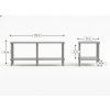Designový TV stolek SOLE 120 cm antracit s otevřeným úložným prostorem