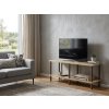 94630 7 designovy tv stolek sole 120 cm dub sonoma s otevrenym uloznym prostorem