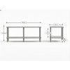 94642 4 designovy tv stolek sole 90 cm bily s otevrenym uloznym prostorem
