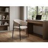 Elegantní jídelní židle AKITA s černými nohami béžové čalounění