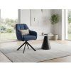 Elegantní stolek HILL Ø 50 cm bílo-černý do obývacího pokoje