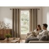 Luxusní závěs LOOM VELVET 140x250 cm béžovohnědý pro útulné bydlení