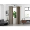 Stylový béžovohnědý závěs LOOM VELVET 140x250 cm do moderní domácnosti