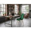 Designová židle SPLIT VELVET zelená v loftovém stylu interiéru