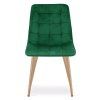 Minimalistická židle SPLIT VELVET zelená s elegantním vzhledem