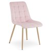 Elegantní jídelní židle SPLIT VELVET světle růžová do jídelny i kuchyně