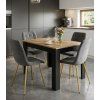 Pohodlná židle SPLIT VELVET tmavě šedá se zlatými nohami a měkkým sedákem