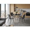Trendy jídelní židle SPLIT VELVET tmavě šedá v minimalistickém designu