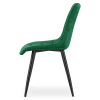 Designová jídelní židle SPLIT VELVET zelená s elegantním prošíváním