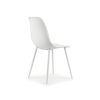 Minimalistické plastové židle OSAKA sada 4 ks bílá