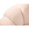 Otočné designové křeslo BLOOM s taburetem, světle růžová