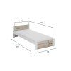 Postel IKAROS 90x200 cm s přírodním dekorem dub sonoma