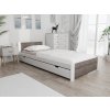 Elegantní postel IKAROS 90x200 cm bílá/dub lanýž s přírodním vzhledem
