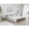 Elegantní postel IKAROS 120x200 cm bílá/dub lanýž s přírodním vzhledem