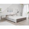 Elegantní postel IKAROS 180x200 cm bílá/dub lanýž s přírodním vzhledem