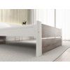 Stylová postel IKAROS DOUBLE 90 x 200 cm bílá/dub lanýž s čistými liniemi