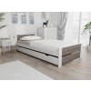 Moderní postel IKAROS DOUBLE 90 x 200 cm bílá/dub lanýž pro útulný domov