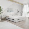 Elegantní bílá postel IKAROS DOUBLE 120 x 200 cm do světlého interiéru