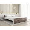 Postel IKAROS DOUBLE 140 x 200 cm bílá/dub lanýž do moderní ložnice