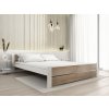 Postel IKAROS DOUBLE 140 x 200 cm bílá/dub sonoma do moderní ložnice