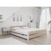 Elegantní postel IKAROS DOUBLE 180 x 200 cm, bílá/dub sonoma s kontrastním rámem
