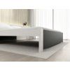 Designová postel IKAROS 140 x 200 cm antracit/bílá s pevnou konstrukcí