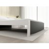 Designová postel IKAROS 160 x 200 cm antracit/bílá s pevnou konstrukcí