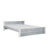 Stylová postel IKAROS DOUBLE 140x200 cm v industriálním stylu beton/bílá