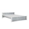 Stylová postel IKAROS DOUBLE 160x200 cm v industriálním stylu beton/bílá