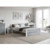 Postel IKAROS DOUBLE 180 x 200 cm, beton/bílá
